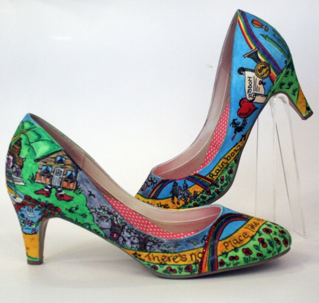 Wizard of Oz Hand Painted Shoe Design
